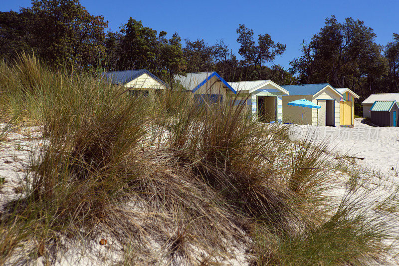 海滩Boxes-Mornington Peninsula-Australia。